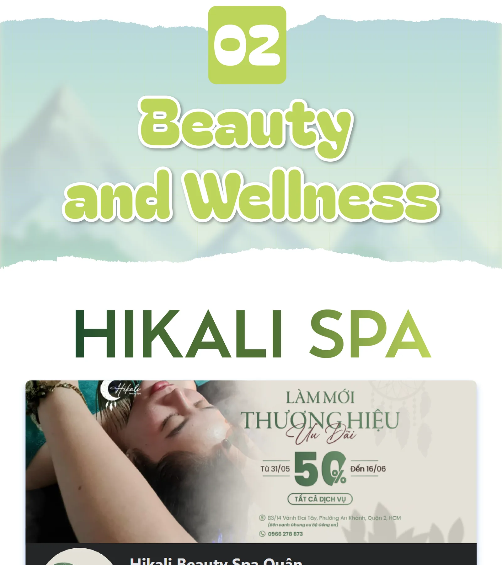 02 Beauty and Wellness — Hikali Spa re-branding campaign