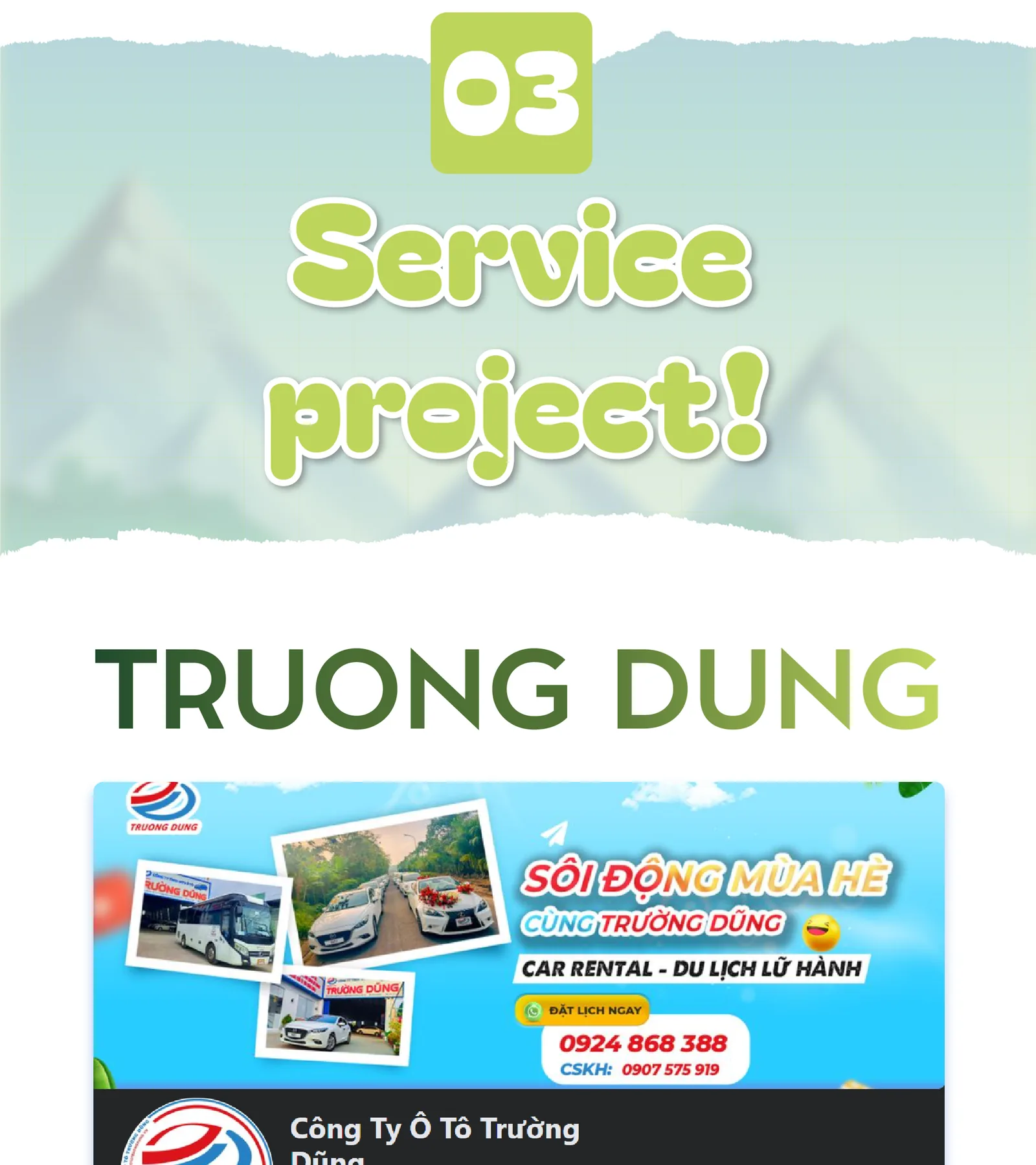 03 Service project — Truong Dung car rental